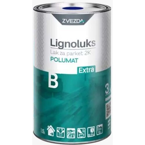 Zvezda Lignoluks Lak za parket 2K polumat EXTRA, komponenta B, 1,5 l Cene