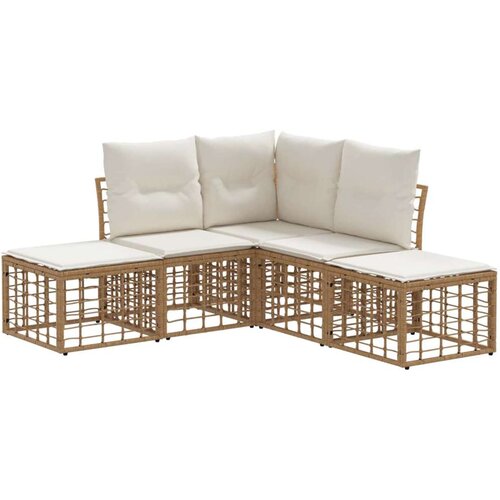  Set vanjskih sofa Prirodna Poliester - Prirodna bez stola Cijene