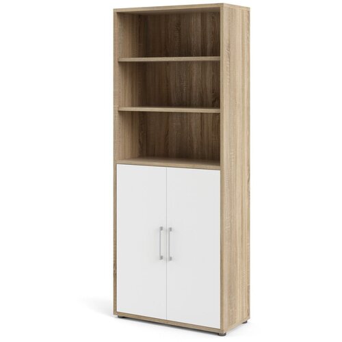 Tvilum Bijela/u prirodnoj boji modularna biblioteka u dekoru hrasta 89x222 cm Prima – Cijene