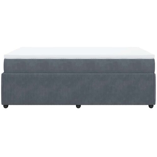 Box spring krevet s madracem tamnosivi 120 x 200 cm bar&amp;scaron;unasti Slike