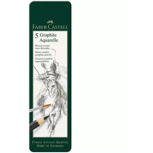 Faber-Castell set akvarelnih grafitnih olovaka u metalnoj kutiji, 5 komada Slike