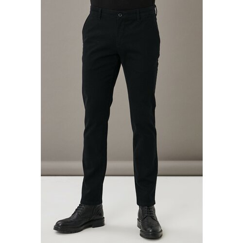 AC&Co / Altınyıldız Classics Men's Black Slim Fit Slim Fit Cotton Flexible Chino Trousers. Slike