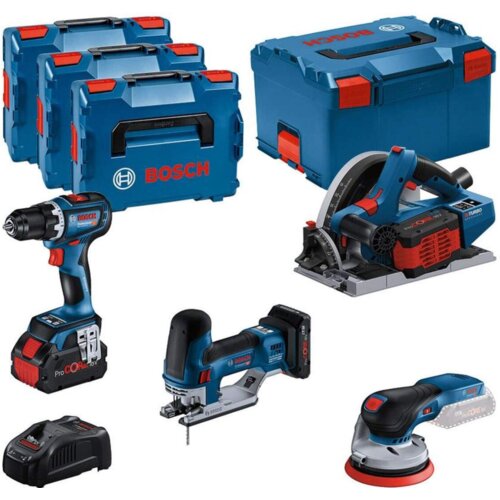 Bosch Kombinovani komplet: Set akumulatorskih alata GSR+ GKT+ GST+ GEX 18V 1x4.0Ah 2x 5.5Ah 0615990N36 Cene