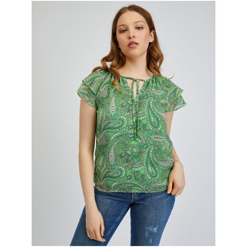 Orsay Green Ladies Patterned Blouse - Women Cene