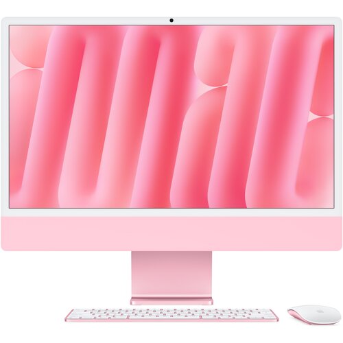 Apple All in One Računar 24&amp;quot; iMac M4 sa 4,5K Retina displejom, 8-jezgarnim CPU-om, 8‑jezgarnim GPU-om, 16 GB objedinjene memorije i 256 GB SSD, Roze Slike