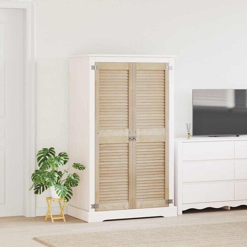 VidaXL Vrata ormara 2 pcs Smeđa 140.5 x 39.5 x 2.1 cm Masivna borovina Slike