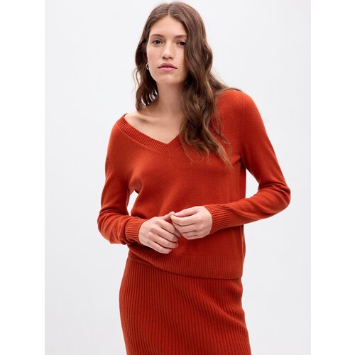 GAP Knitted sweater with V-neck - Women Cene
