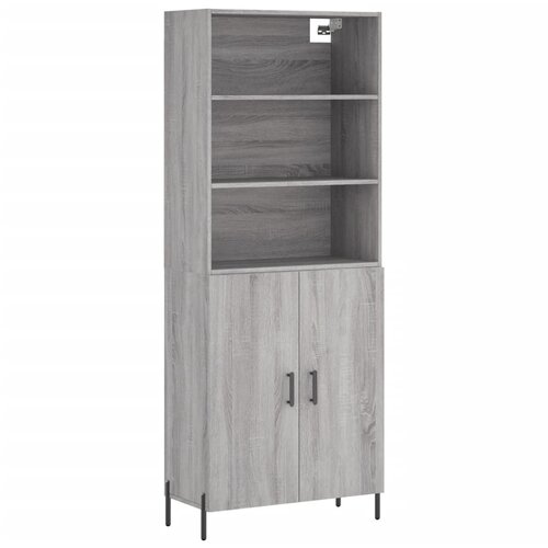 Maison Chic Visoka Komoda - Predalnik siva sonoma 69,5x34x180 cm inženirski les, (21718927) Slike