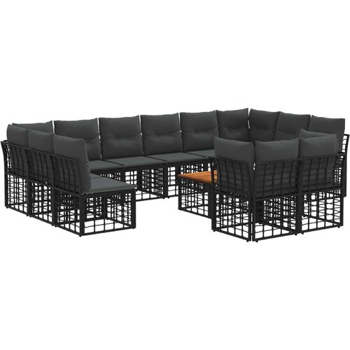  Zunanja garnitura za sedenje 13 pcs Črna in Temno siva, (5000272374) Cene