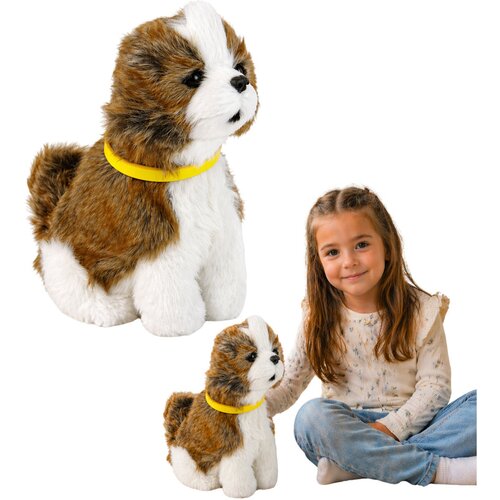  Interactive Plush Dog Soft fur Shitzu breed Cene