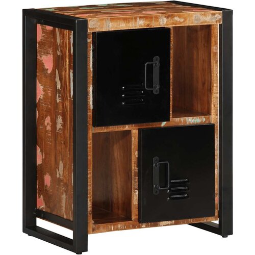 VidaXL Komoda večbarvna 55x35x70 cm trden predelan les Slike
