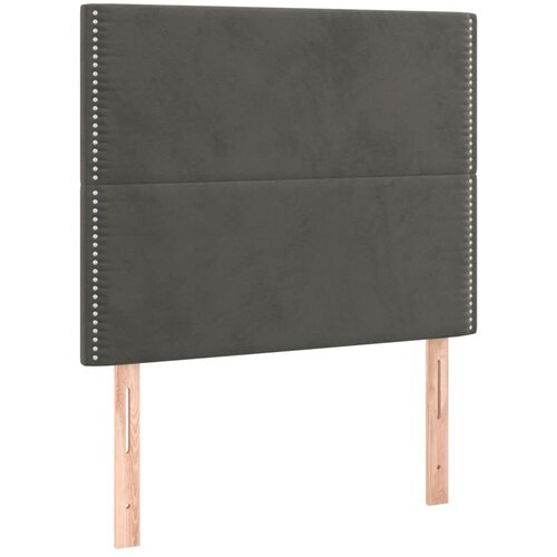 Maison Chic Posteljno vzglavje - Vzglavna omarica 2 kosa temno sivo 80x5x78/88 cm žamet, (22077906) Slike
