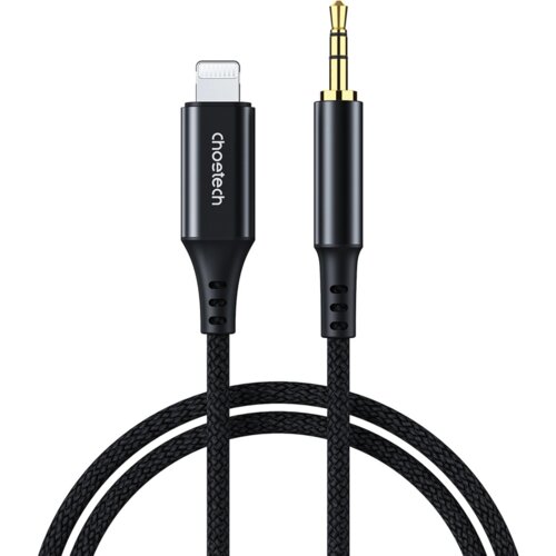 Choetech AUX007 KABEL ZA LIGHTNING / MINI JACK 3,5MM 1M ZA IPHONE - ČRN, (21980636) Cene
