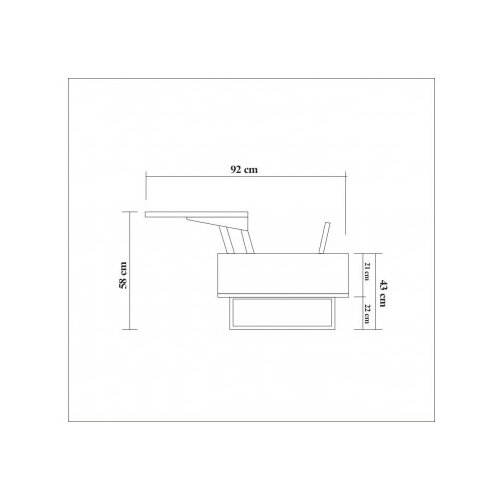 Hanah home Est Klub sto 120x43x60cm, Smeđa Slike