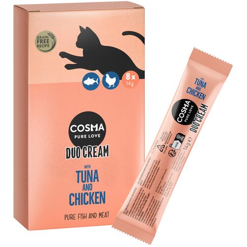  Ekonomično pakiranje Cosma DUO Cream 24 x 14 g - Tuna i piletina Cijene