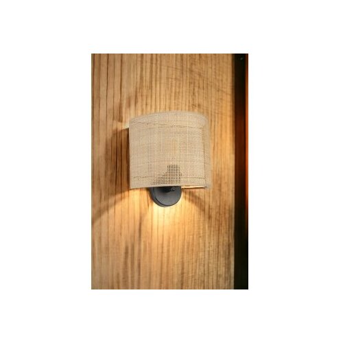 Opviq &amp;Ouml;rg&amp;uuml;l&amp;uuml; rattan abajurlu oval aplik beigeblack wall lamp Slike