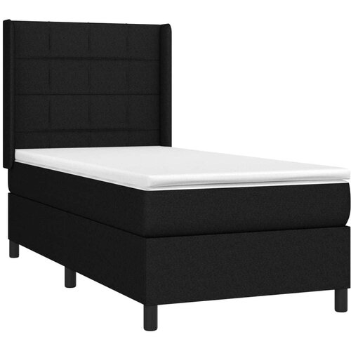 vidaXL Box spring krevet s madracem crni 80 x 200 cm od tkanine Cene