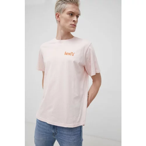 Levi's Pamučna majica boja: ružičasta