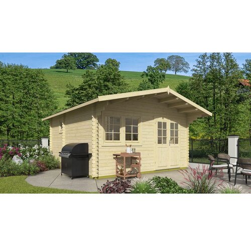 Male kuće Drvena vrtna kućica RAMSI 475 &times; 475 cm sa &scaron;indrom Cijene