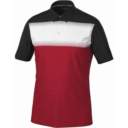 Galvin Green Mo Mens Breathable Short Sleeve Shirt Red/White/Black 2XL