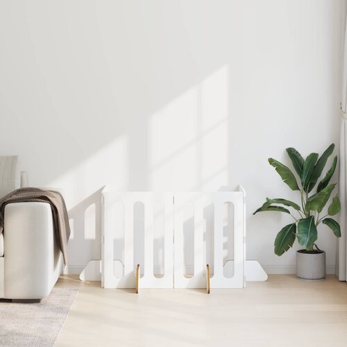  Preklopna ogradica za kućne ljubimce 4 pcs Bijeli Slike