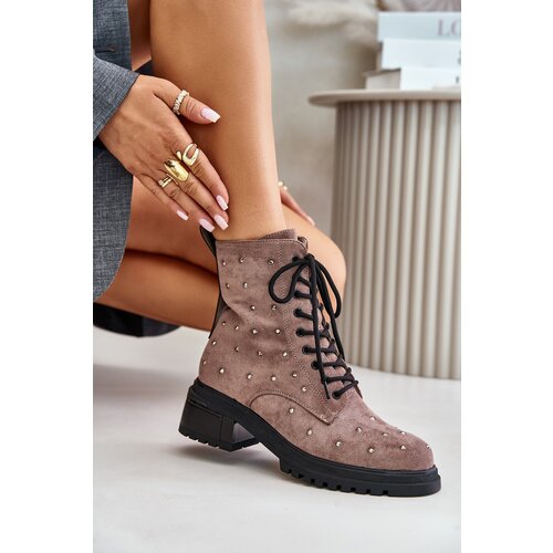 Kesi Decorated ankle boots Workery women&amp;#039;s insulated D&amp;amp;A Taupe Slike