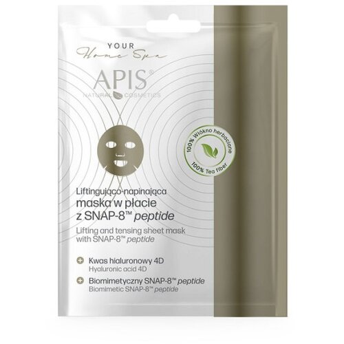 Apis Natural Cosmetics SHEET MASK Maska Za Zatezanje i Podizanje Lica Sa SNAP-8 Peptidom 20g Cene