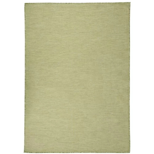 vidaXL Vanjski tepih ravnog tkanja 140 x 200 cm zeleni