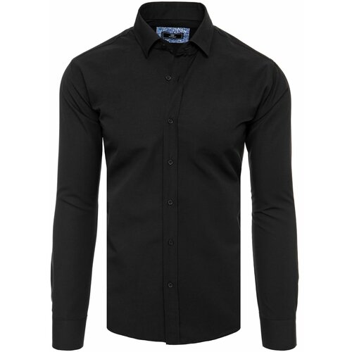 DStreet Men's elegant black shirt Slike