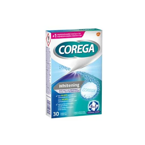 Corega Tabs Whitening čistilne tablete in raztopine 1 set unisex