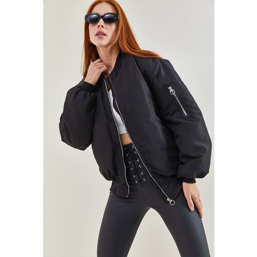 Bianco Lucci Winter Jacket - Schwarz - Bomber jackets Slike