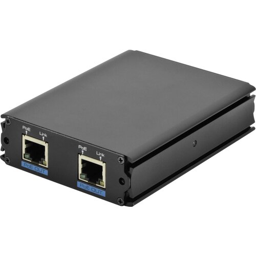 Digitus Professional Fast Ethernet PoE + ojačevalnik z 1-portnim 10 / 100Mbps vhodom in 2-portnim izhodom 10 / 100Mbps LAN (10/100/1000 MBit/s) Raz&amp;scaron;iritvena naprava (podalj&amp;scaron;ek) preko kabelsk, (20428604) Slike