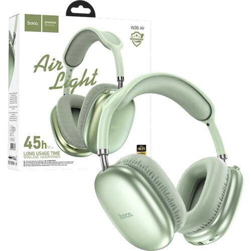 hoco. bežične stereo slušalice, bluetooth, do 45h rada, mikrofon - W35 air triumph green Cene