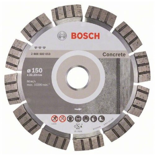 Bosch dijamantska rezna ploča best for concrete 2608602653, 150 x 22,23 x 2,4 x 12 mm Slike