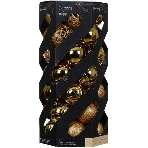 Decoris Novogodišnje kugle za jelku/ set 35/1 zlatna Cene