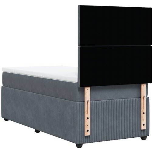 Box spring krevet s madracem tamnosivi 90x190 cm bar&amp;scaron;unasti Slike
