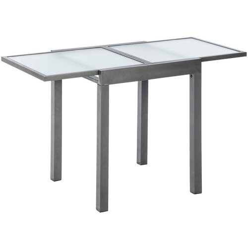 Gardenson Raztegljiva Vrtna Miza Ambia, Steklo, Aluminij, 65-130x65 Cene
