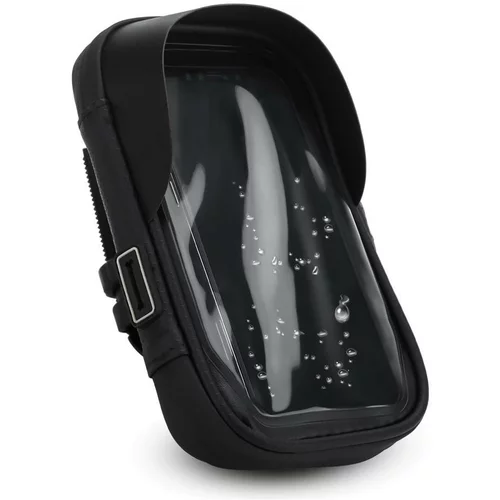 Cadorabo 6,0-palčna torba za mobilni telefon na kolesu črna - Torba za okvir z držalom za mobilni telefon do 6 palcev - Vodoodporna z zaslonom na dotik, zaščito pred soncem in odprtino za sl, (20551750)