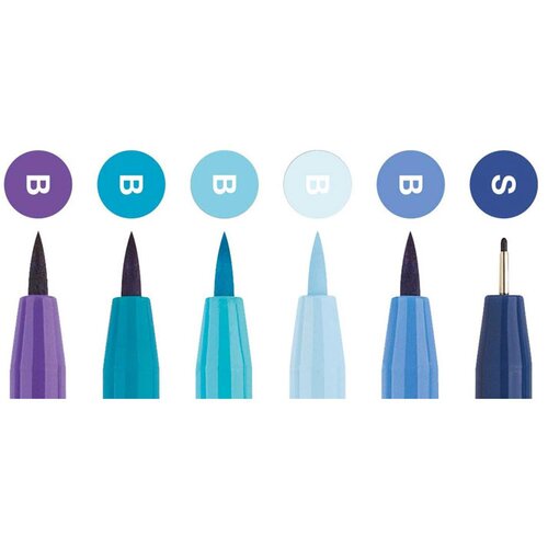 Faber-Castell Flomastri Faber-Castell Pitt Lettering Vibes, 6 kosov Slike
