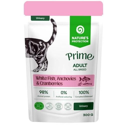 Nature's Protection NP Cat Urinary Prime Bela Riba & Inćun Adult - 85 g Cene