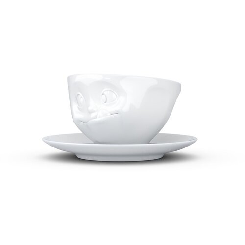 58products Bela porcelanasta skodelica s podstavkom Cene