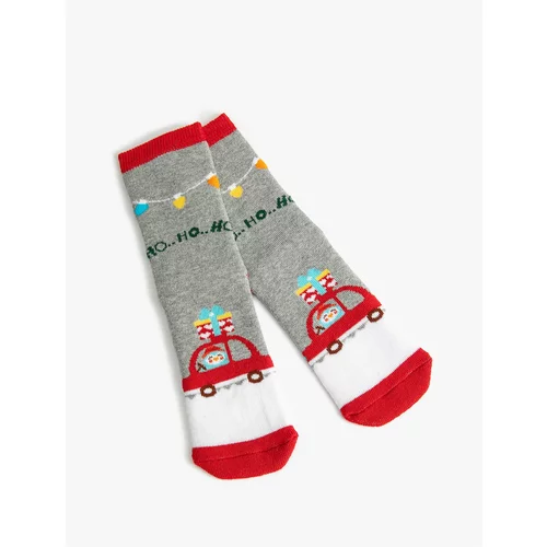 Koton New Year's Themed Snowman Detailed Socks