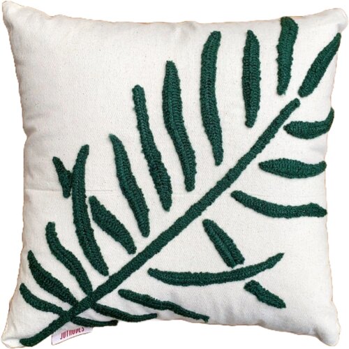 WALLXPERT pinales organic woven punch dekorativni jastuk, 43 x 43 cm, beli Cene