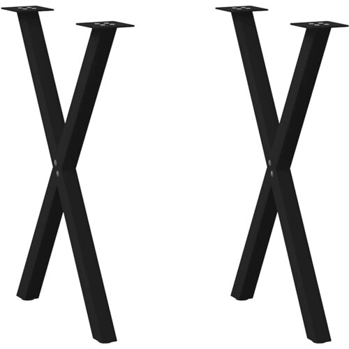VidaXL Noge za blagovaonski stol u obliku slova X 2 kom crne Slike