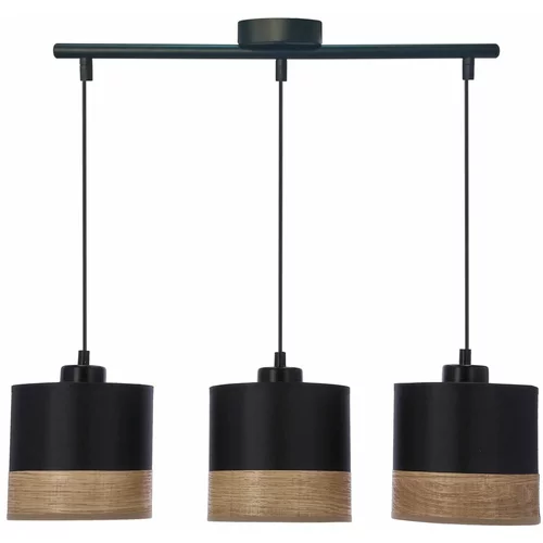 Candellux Lighting Črna viseča svetilka s tekstilnim senčnikom ø 15 cm Porto –