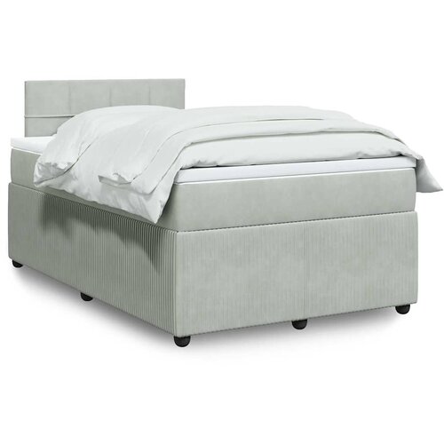 Box spring krevet s madracem svjetlosivi 120x200 cm bar&scaron;unasti Cijene