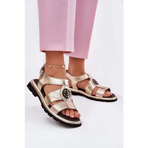 ARTIKER Leather Women&amp;#039;s Sandals Patent With Decorative Detail 56C0691 Black Slike