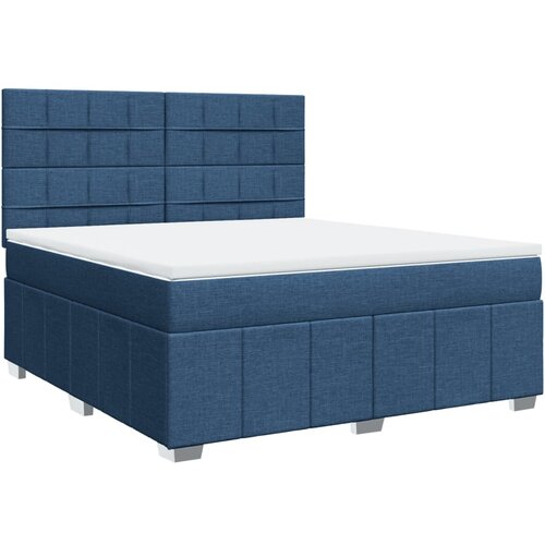 Maison Chic Box spring postelja - Vzmetna postelja z vzmetnico modra 180x200 cm blago SL11658, (21884129) Cene