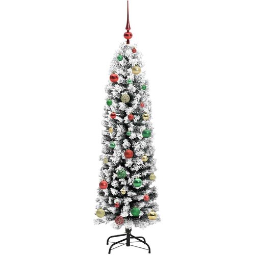 VidaXL Umjetno božićno drvce Zelena 150 cm PVC i čelik i plastika Slike