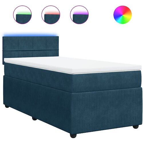 Box spring krevet s madracem plavi 90x200 cm bar&amp;scaron;unasti Slike